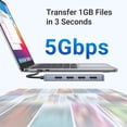 thumbnail image 3 of Hub USB C UGREEN de 4 puertos USB 3.0 para portátil MacBook Pro, 3 of 9