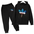 thumbnail image 3 of Nuevos chándales deportivos informales de marca de otoño para niños de 3 a 14 años, sudadera con capucha y pantalones, conjunto de traje informal de moda para niños, conjunto de 2 piezas, 3 of 5