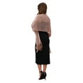 thumbnail image 2 of Chales y envolturas para mujeres Inspire Chic para vestidos de noche, brillante, chispeante y elegante con hebilla 74.8x17.7" (LxW) Oro Rosa (Plata), 2 of 6