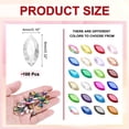 thumbnail image 2 of Uxcell 100Pcs piedras de rhinestone en forma de ojo de caballo de vidrio con respaldo puntiagudo para hacer joyas, blanco 4x8mm, 2 of 6