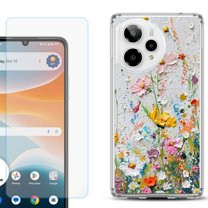 Phone Case for Cricket Icon Pro 2026, with Screen Protector, by OneToughShield - Pastel Flowers