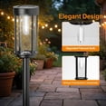 thumbnail image 7 of 10 Pack Solar Pathway Lights Outdoor, Waterproof LED Solar Garden Lights with Cold White Glow, Dusk to Dawn Automatic Landscape Lighting for Yard, Lawn, Walkway, 7 of 7