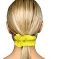 thumbnail image 3 of Scrunchies Cotton Knit Standard Size Ponytail Holder Made in USA Scrunchie King Yellow Light, 3 of 5