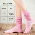 thumbnail image 5 of 3 Pairs Women's Slouch Socks Cotton Knit Knee High Tube Scrunch Sock Size 6-11, 5 of 7