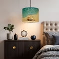 thumbnail image 5 of Beach Linen Drum Lampshades Seashell summer beach sea water Summer Summer time 13"x13"x10" Light Shade for Table Lamps Floor Lamps Drum Lamp Shades Lampshade Replacement Assembly Required, 5 of 8