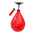 thumbnail image 3 of Pelota de pera para boxeo Shamjiam cuero PU con gancho e inflador rojo, 3 of 8