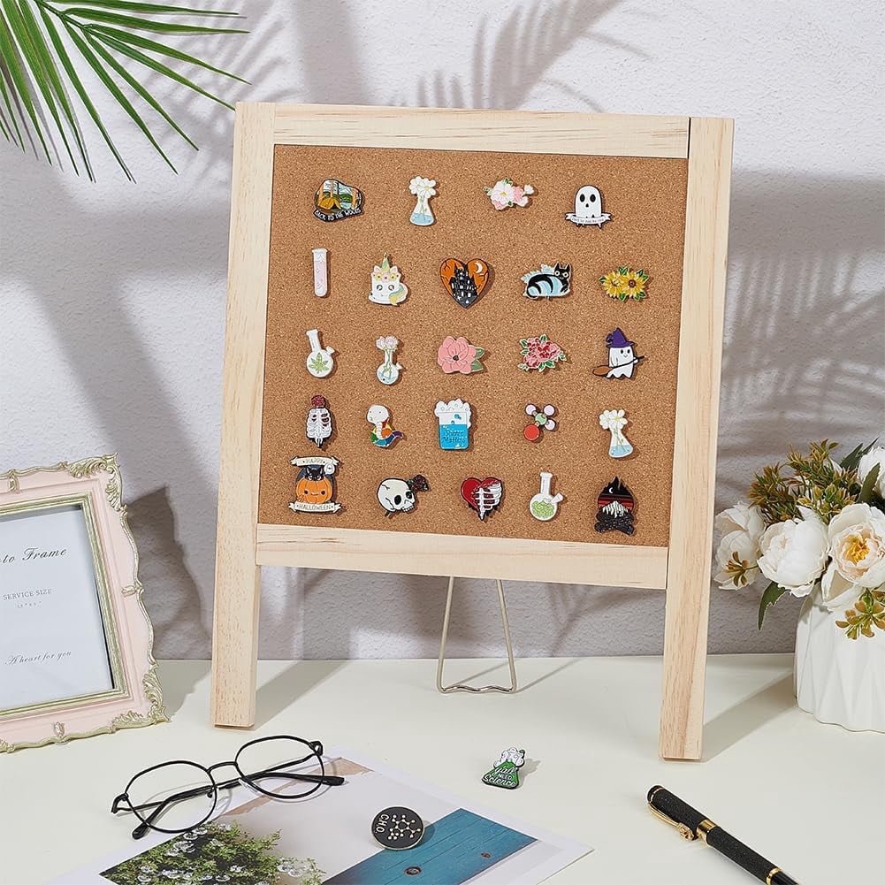 Small Cork Board for Desk Cork Board with Stand Desk Decorative Pin Bulletin Board DIY