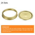 thumbnail image 3 of Uxcell Canning Lids, 24 Set - Tinplate Split-Type Mason Jar Lids and Bands Wide Mouth with Date Leak Proof (Gold), 3 of 6
