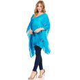 thumbnail image 3 of Sakkas Adalwin Third Tie Dye Desert Sun Circle Ponch Tunic Top Blouse W/Embroidery - 42-Blue - One Size, 3 of 5