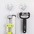thumbnail image 6 of LUXEAR Shower Suction Hooks, Suction Cup Shower Razor Holder Reusable Removable Waterproof Suction Cup Hooks for Bathroom Livingroom Kitchen Towel Razor hanger 2 Pack, 6 of 9
