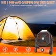 Fohil 5400mAh Camping Fan, USB Portable Rechargeable Tent Fan with LED Light for Outdoor Modern