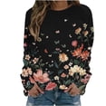 thumbnail image 1 of Jamicy Chandails en Molleton d'Automne pour Femmes 2025 Nouvelle Mode Chemises à Manches Longues pour Femmes Mode Chemises à Manches Longues Col Rond Basique Tee Tri Confortable Hauts Imprimés Blouse, 1 of 4