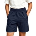 thumbnail image 3 of HAOTAGS Big Boys Casual School Shorts (5-14) Elastic Waist Lightweight Shorts with Pockets Navy Size 8, 3 of 10