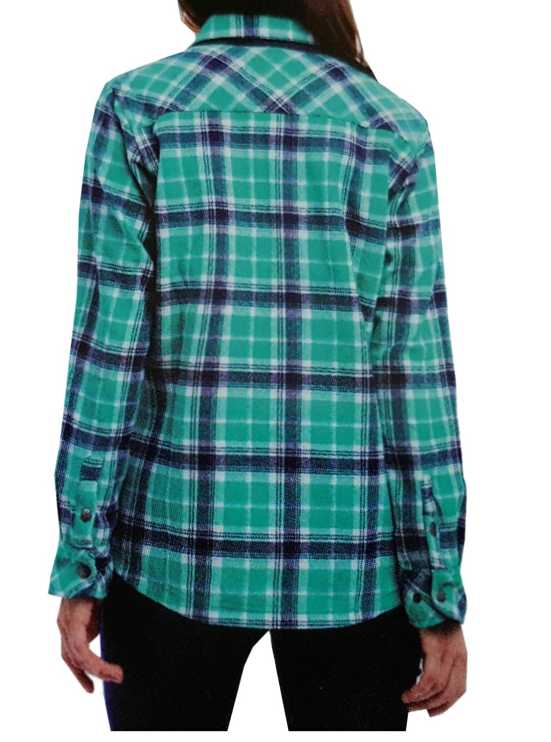 Orvis women plaid fleece lined shirt 