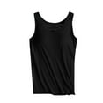 thumbnail image 6 of Womens Tank Tops with Built in Bra Plus Size Padded Camisole Shelf Bra Workout Yoga Shirt Casual Cotton Undershirt, 6 of 6
