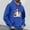 Blue, variant on EchfiProm Graphic Hoodies for Men Christmas Snowman Green Pullover Hooded Xmas Mens Sweatshirt with Pockets M