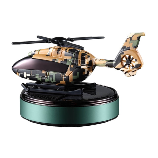 Solar Powered Car Air Helicopter Aromatherapy Diffuser with Rotating Propeller for Automotive Interior Decoration and