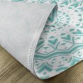 thumbnail image 5 of Ambesonne Aqua Place Mats Set of 4, Mandala Tie Dye Effect, Standard Size, Sea Green White, 5 of 6