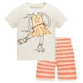 thumbnail image 1 of LYHaoo Ensembles de Tenues pour Garçons, Ensemble de Pyjama Décontracté à Manches Courtes et Shorts avec Imprimé Mignon, Col Rond, Taille Élastique Confortable pour Enfants de 3 à 8 Ans, Printemps Été, Jaune, Tailles 6-7 Ans, 1 of 2