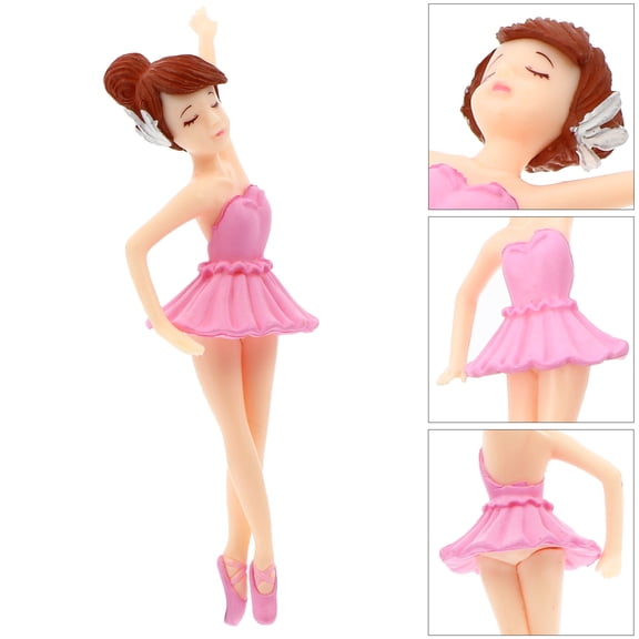 ELAYARD Set of 6 Mini Ballerina Ornaments for Party Decorations, Plastic Dance Figurines, Kids Birthday and Event Supplies