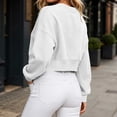 thumbnail image 6 of XuJwPNcy Crewneck Sweatshirts Women Lightweight Crop Tops Casual Basic Pullover Warm Comfortable Winter Clothes Outfit, 6 of 7
