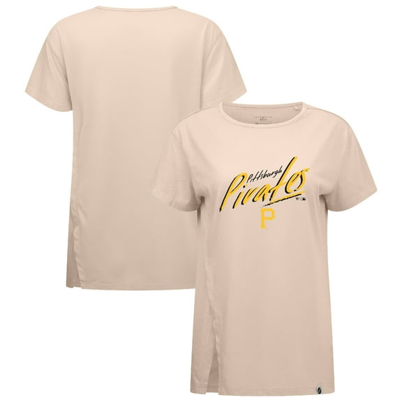 Women's Levelwear Khaki Pittsburgh Pirates Influx Sizzle T-Shirt