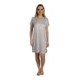 thumbnail image 3 of RAE DUNN Women's 2-Pack Short Sleeve Shirttail Nightshirt Recycled Short Sleeve, 3 of 10