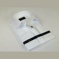 thumbnail image 7 of Men 100% Fancy Cotton Shirt Manschett Quesste Turkey Slim Fit 6041-03 White, 7 of 7