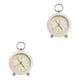 thumbnail image 4 of Reloj despertador retro Methold minimalista blanco lechoso, 4 of 6