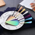 thumbnail image 6 of Tookss Colorful Stainless Steel Serrated Edge Cake Server Blade Cutter Pie Pizza Shovel Cake Spatula Baking Tool,True color, 6 of 8