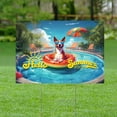 thumbnail image 2 of Hello Summer Basenji Pool Day on Watermelon Float Yard Sign African Barkless Dog Lover Outdoor Home Lawn Garden Porch Decor - 13008, 2 of 5