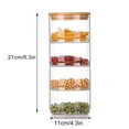 thumbnail image 4 of Bocal en Verre,Bocaux de Rangement en Verre à Étages Bocaux de Rangement en Verre Bocal en Verre à Étages Optimisé pour l'Excellence, 4 of 8