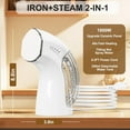 thumbnail image 2 of 2 in 1 Steamer & Iron with Ceramic Panel, 250ml Water Tank, 8.2FT Power Cord, 2 of 8