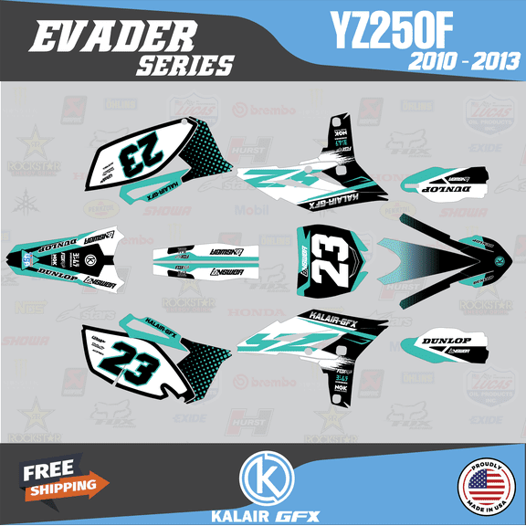 Kalair GFX Graphics Kit for Yamaha YZ250F (2010-2013) Evader Series