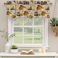 thumbnail image 2 of 2 Pack Valances for Window, Construction Truck Short Curtains for Kitchen Bedroom Living Room, Cartoon Grips and Bulldozers Beige Rod Pocket Small Window Treatment Valance Drapes 60 x 18 Inch, 2 of 8