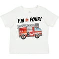 thumbnail image 3 of Inktastic I'm 4 Fire Truck 4th Birthday Boys or Girls Toddler T-Shirt, 3 of 5