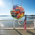thumbnail image 2 of OutmaxHome Patriotic Acrylic Stained Glass Window Hanging Decor 4th of July American Flag Suncatcher Ornaments Red White and Blue Window Panel Art Crafts Decorations for Home Door Wall Decor, 2 of 6