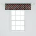 thumbnail image 2 of Ambesonne Mandala Window Valance, Geometric Floral Forms, 54" X 12", Scarlet Orange Blue, 2 of 3