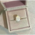 thumbnail image 2 of Silver Solitaire Ring 4Ct Cushion Cut Lab-Created Diamond Women's Engagement Ring 14K Yellow Gold Plated, 2 of 5