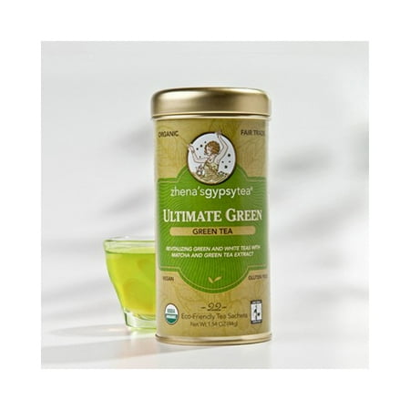 Zhena's Gypsy Tea Ultimate Organic Green Tea - Case of 6 - 22 Bags