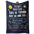 thumbnail image 1 of LHSHID Sister Gifts Blanket Gifts from Sister Birthday Gifts for Sister Mother's Day Christmas to My Sister Gift Fleece Blanket 50x60in, 1 of 5