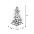 thumbnail image 3 of Vickerman K192480 9 ft. x 74 in. Flocked Stick Pine Artificial Christmas Tree with 1364 PVC Tips, 3 of 3
