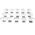 thumbnail image 2 of 15pcs Table Number Signs Decorative Reserved Signs Delicate Wedding Signs, 2 of 3