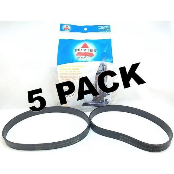 5 Pk, Bissell Vacuum Belts, Style 7 9 10 12 14 16 2-Pk 32074
