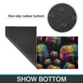 thumbnail image 5 of Game Controller Black Pattern Anti Fatigue Kitchen Rugs Set Of 2, Non Slip Washable Decorative Floor Mats for Kitchen Sink Laundry, 17"x30" and 17"x47", 5 of 5