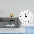 thumbnail image 2 of Elegante escultura de cabeza de tigre y figura de bailarina de ballet con reloj de pared silencioso para sala de estar, entrada, recibidor, mesa de le, 2 of 8