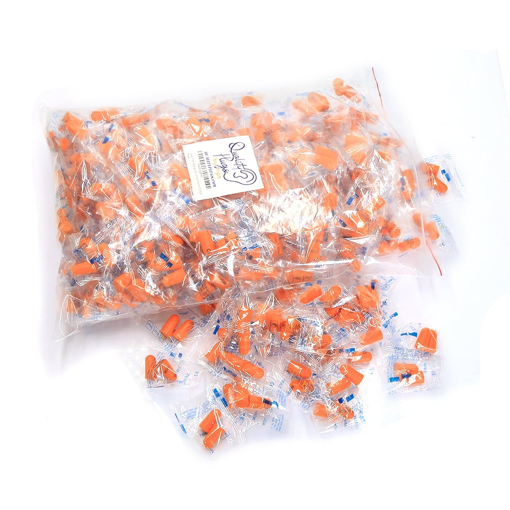 EarPlugs 400 Pair Orange Soft Foam Value Individually Wrapped NRR 32DB 