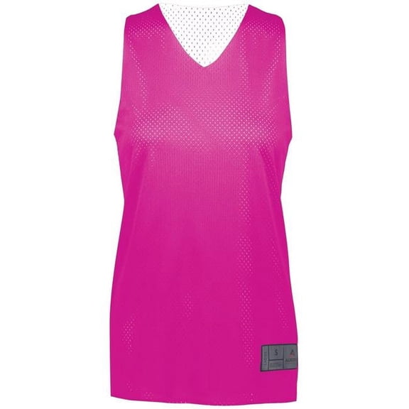 Augusta Ladies Tricot Mesh Reversible 2.0 Jersey 163 Power Pink/White L