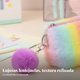 thumbnail image 4 of predolo Estuche de Peluche Arcoíris Gran Capacidad Estuche de Felpa con Pompón Tacto Tacto Agradable Lapicera Peluda Multicolor para Niñas, Adolescentes, 4 of 6
