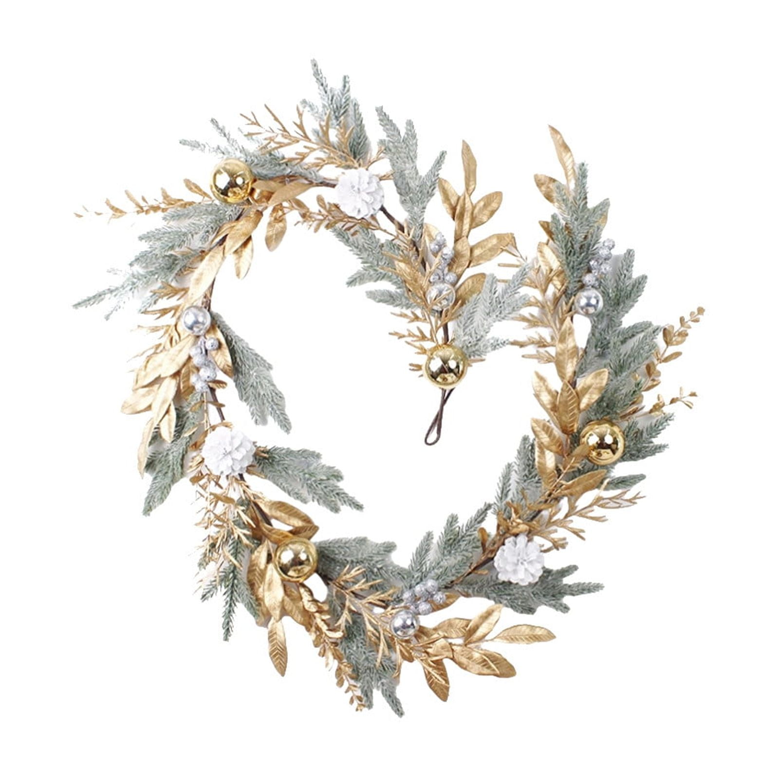 2024 christmas wreath① WANNA-CUL Pre-Lit 24 Inch Lighted Christmas Wreath for Front